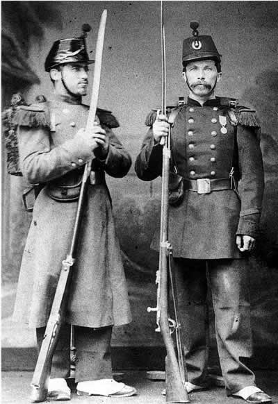 Französische Infanterie um 1868