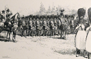 Kaisergarde Napoleons III. - Parade der Garde vor König Wilhelm I. von Preußen während der Weltausstellung 1867