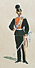 Kavallerie 1868 - 2. Chevaulegers-Regiment Taxis, Oberlieutenant in Gala-Uniform zu Fuß
