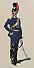 Artillerie 1848 - 3. Reitendes Regiment Königin Marie, Hauptmann in Gala-Uniform zu Pferd