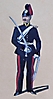 Artillerie 1848 - 3. Reitendes Regiment Königin Marie, Bombardier in Gala-Uniform zu Fuß