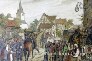 1866-06 - Halt in einem kurhessischen Dorf