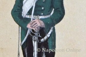 Sanitätswesen 1850 - Sanitäts-Kompanie, für den Ausmarsch zugeteilter Chevauleger